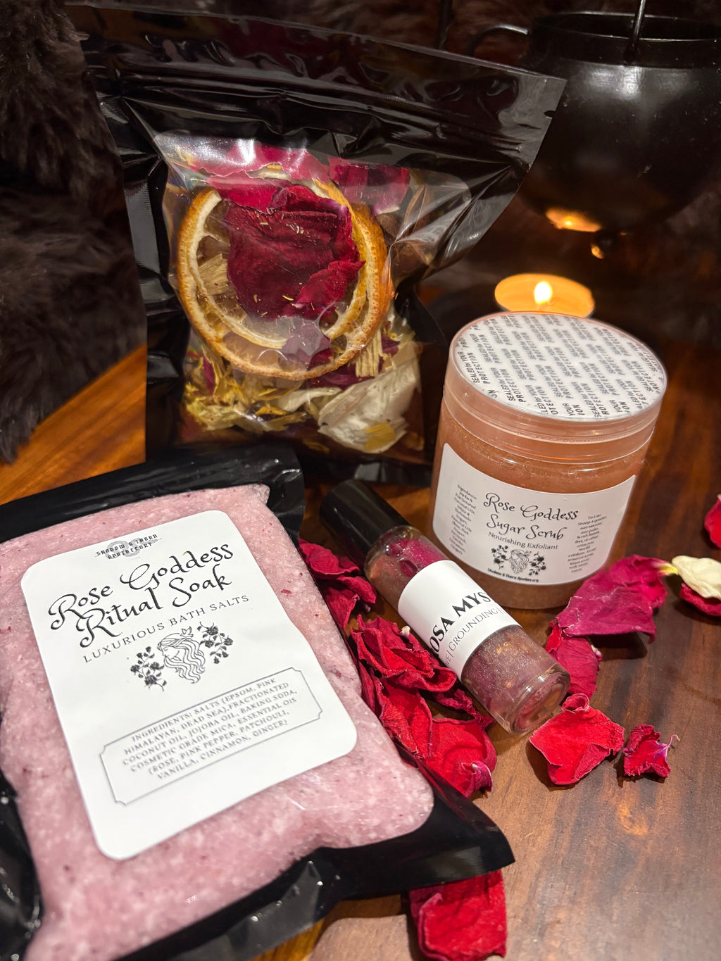 Rose Goddess Ritual Set | Customizable | Self-Care |Valentine Gift Box | Boo Basket