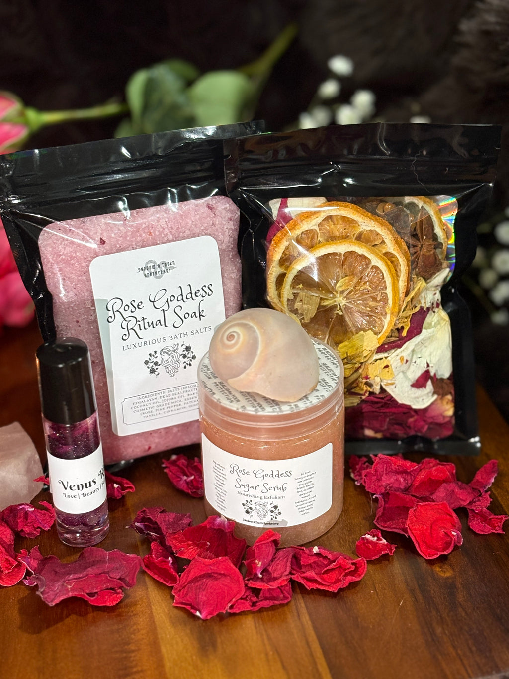 Rose Goddess Ritual Set | Customizable | Self-Care |Valentine Gift Box | Boo Basket